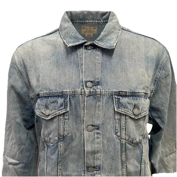 Polo Ralph Lauren Barstow Denim Trucker Jacket Mens Big Tall XLT Western NWOT - Picture 4 of 14